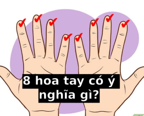 8 hoa tay là 8/10 đầu ngón tay có vân tay hình bông hoa 