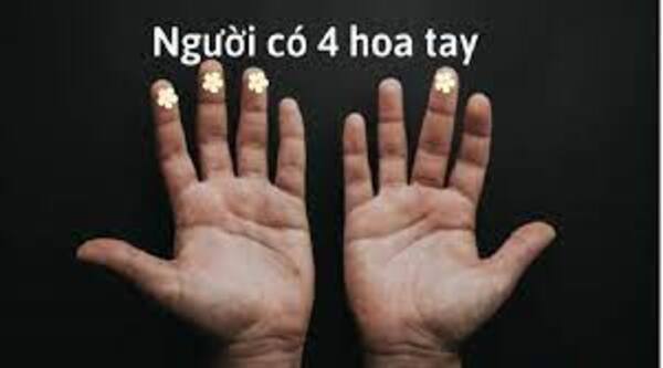 4 hoa tay là 4/10 đầu ngón tay có vân tay hình xoáy nước